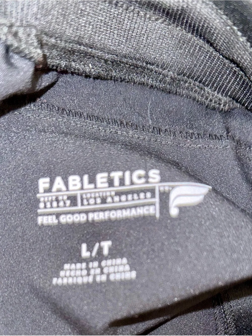 Fabletics Womens Mid Rise On Call Black Drawstring Joggers LT
